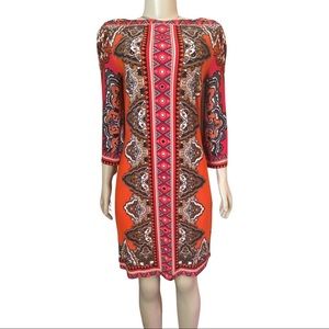 Orange tribal dress